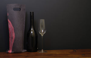 free flowing pinks and silk - wine wallet
