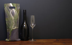 free flowing greens with silk - wine wallet