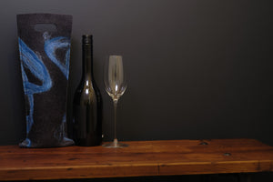 free flowing blues with silk - wine wallet