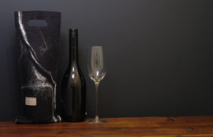 free flowing greys with silk - wine wallet