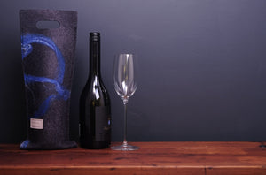 free flowing blues and silk - wine wallet
