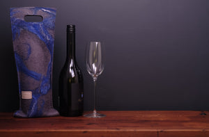 free flowing blues and silk - wine wallet